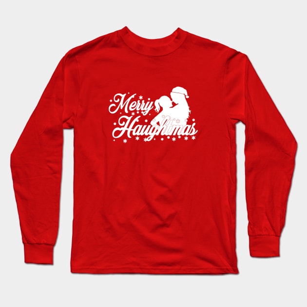 Merry Haughtmas Sweater Long Sleeve T-Shirt by viking_elf